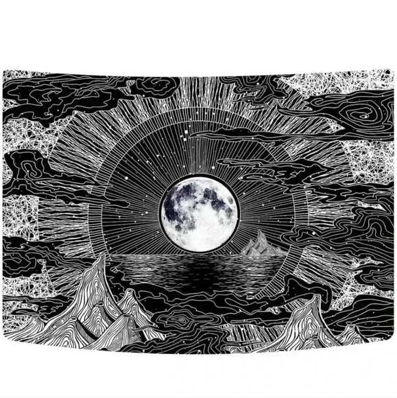 Redclaw Conjure Wall Tapestry Hanging Abstract Cloud Moon - 59" x 51" - Picture 2 of 2